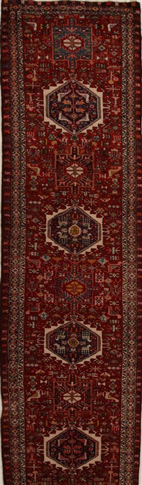 Hamedan Red Runner Hand Knotted 311 X 1511  Area Rug 250-15921 Image 0