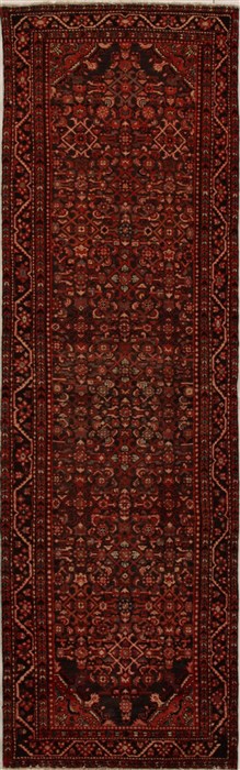 Hamedan Multicolor Runner Hand Knotted 35 X 1110  Area Rug 250-15923 Image 0