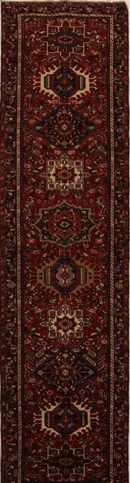 Karajeh Red Runner Hand Knotted 38 X 144  Area Rug 250-15925 Image 0
