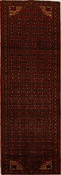 Persian Hossein Abad Red Runner 10 to 12 ft Wool Carpet 15927