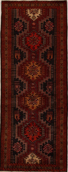 Mussel Red Runner Hand Knotted 311 X 103  Area Rug 250-15929 Image 0