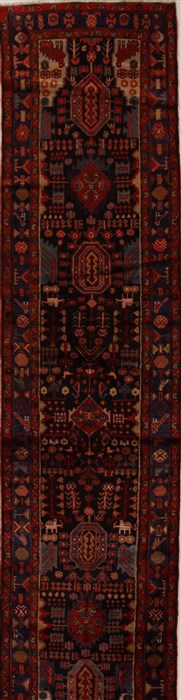 Mussel Black Runner Hand Knotted 36 X 158  Area Rug 250-15930 Image 0