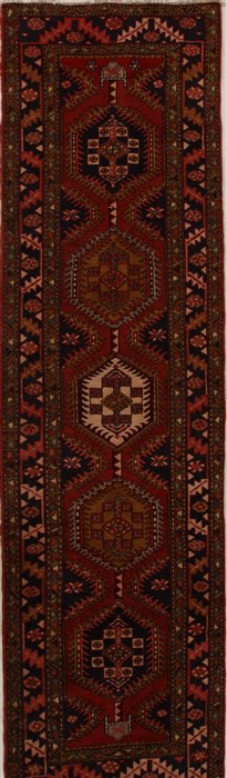 Heriz Red Runner Hand Knotted 39 X 144  Area Rug 250-15932 Image 0