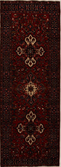 Hamedan Red Runner Hand Knotted 310 X 1010  Area Rug 250-15938 Image 0