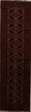 Hamedan Red Runner Hand Knotted 2'9" X 10'1"  Area Rug 250-15941