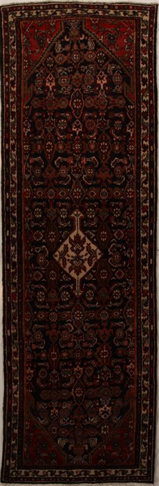 Tabriz Black Runner Hand Knotted 35 X 1010  Area Rug 250-15942 Image 0