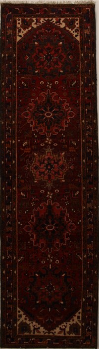 Heriz Red Runner Hand Knotted 28 X 104  Area Rug 250-15944 Image 0