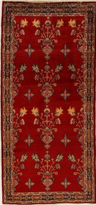 Kashan Red Runner Hand Knotted 35 X 78  Area Rug 250-15946 Image 0
