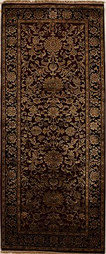 Agra Red Runner Hand Knotted 4'1" X 9'11"  Area Rug 250-15949