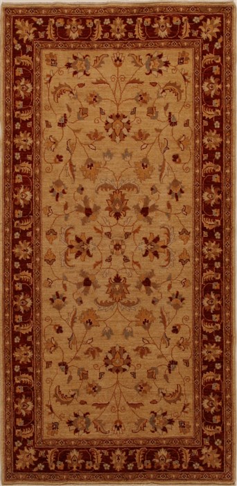 Pishavar Beige Hand Knotted 311 X 85  Area Rug 250-15951 Image 0