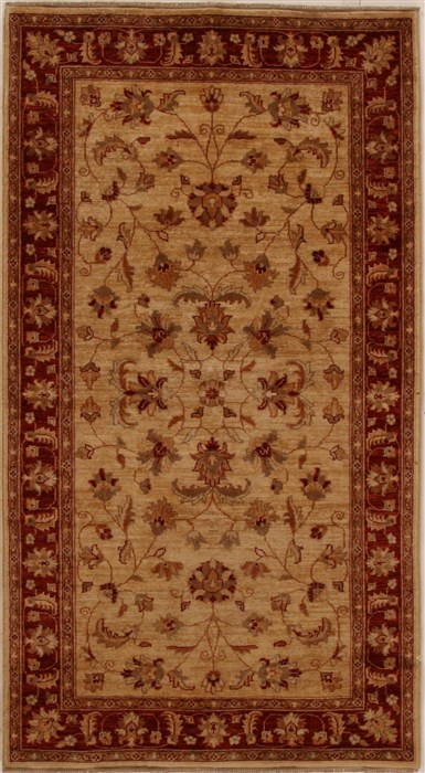 Pishavar Beige Hand Knotted 40 X 79  Area Rug 250-15952 Image 0