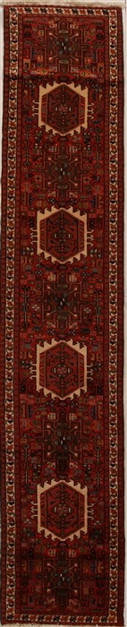 Karajeh Red Runner Hand Knotted 26 X 131  Area Rug 250-15956 Image 0
