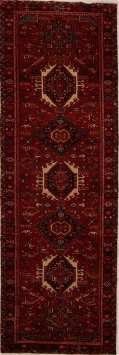 Karajeh Red Runner Hand Knotted 33 X 911  Area Rug 250-15959 Image 0