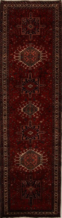 Karajeh Red Runner Hand Knotted 27 X 93  Area Rug 250-15963 Image 0
