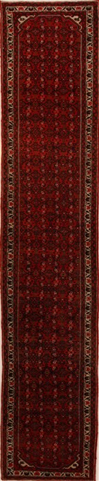 Hossein Abad Red Runner Hand Knotted 27 X 132  Area Rug 250-15965 Image 0