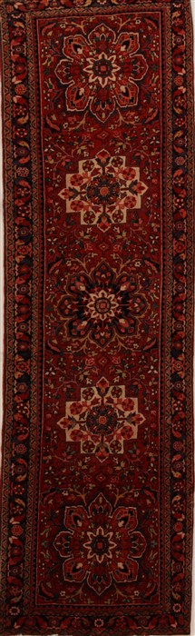 Heriz Red Runner Hand Knotted 39 X 133  Area Rug 250-15973 Image 0