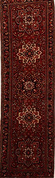 Persian Heriz Red Runner 13 to 15 ft Wool Carpet 15973