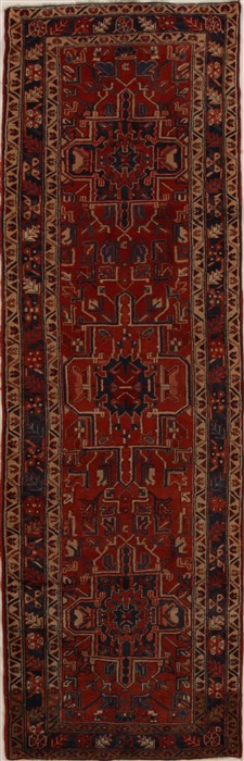 Heriz Red Runner Hand Knotted 39 X 120  Area Rug 250-15975 Image 0
