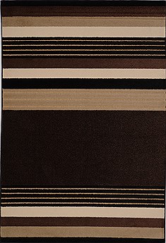 Modern Black Machine Made 5'2" X 7'6"  Area Rug 100-15977