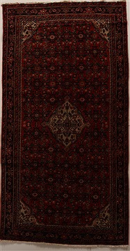 Persian Hossein Abad Red Runner 10 to 12 ft Wool Carpet 15981