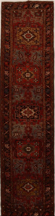 Heriz Red Runner Hand Knotted 37 X 142  Area Rug 250-15986 Image 0