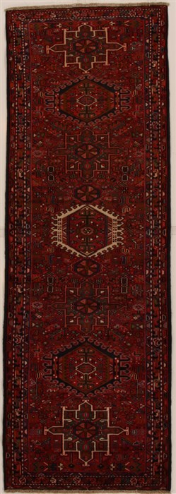 Karajeh Red Runner Hand Knotted 33 X 96  Area Rug 250-15987 Image 0