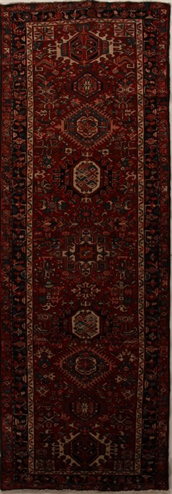 Karajeh Red Runner Hand Knotted 311 X 116  Area Rug 250-15988 Image 0