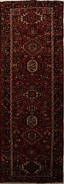 Karajeh Red Runner Hand Knotted 3'11" X 11'6"  Area Rug 250-15988