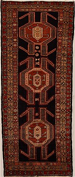 Persian Hamedan Blue Runner 10 to 12 ft Wool Carpet 15990