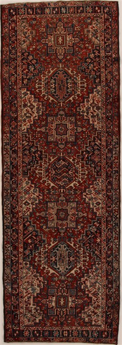 Hamedan Red Runner Hand Knotted 38 X 1010  Area Rug 250-15993 Image 0
