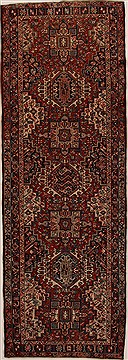 Hamedan Red Runner Hand Knotted 3'8" X 10'10"  Area Rug 250-15993