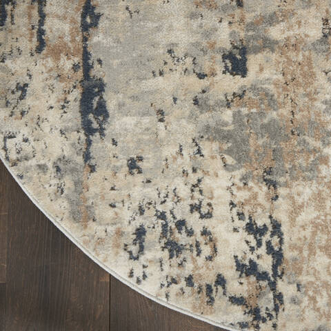 Nourison Concerto Beige Round 40 X 40 Area Rug 805-150099 Image 3