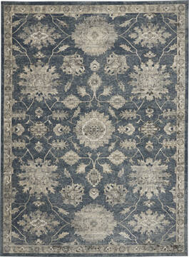 Nourison Concerto Blue Rectangle 8x10 ft Polypropylene and Polyester Carpet 150182