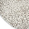 Nourison Damask Beige Round 40 X 40 Area Rug 805-150489 Thumb 4