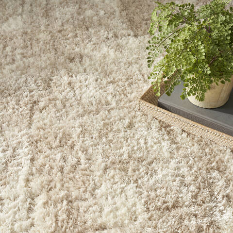 Nourison Luxurious Shag Beige 710 X 910 Area Rug  805-151688 Image 7