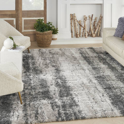 Nourison Luxurious Shag Beige 710 X 910 Area Rug  805-151690 Image 1