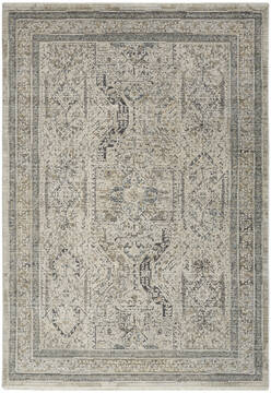 Nourison Nyle Grey Rectangle 5x8 ft Polypropylene and Polyester Carpet 152567