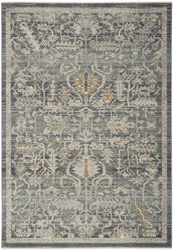 Nourison Nyle Blue Rectangle 5x8 ft Polypropylene and Polyester Carpet 152607