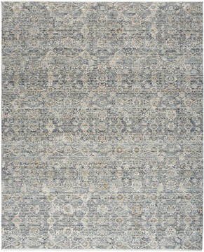 Nourison Nyle Grey Rectangle 5x8 ft Polypropylene and Polyester Carpet 152667