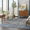 Nourison Passion Blue 80 X 100 Area Rug 805-152991 Thumb 1