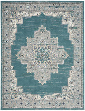 Nourison Passion Green Rectangle 8x10 ft Polypropylene Carpet 153055