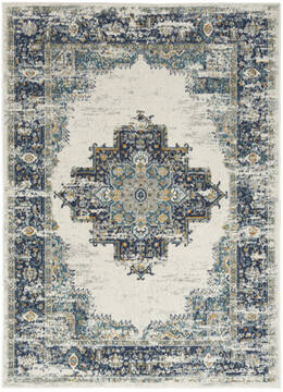 Nourison Passion Grey Rectangle 8x10 ft Polypropylene Carpet 153068