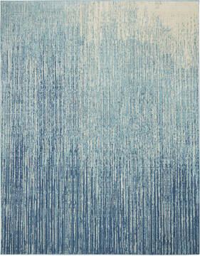 Nourison Passion Blue Rectangle 8x10 ft Polypropylene Carpet 153104