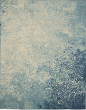 Nourison Passion Blue Rectangle 8x10 ft Polypropylene Carpet 153138