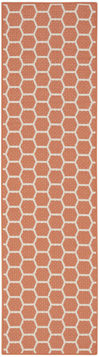 Nourison Reversible Indoor Outdoor Orange Runner 22 X 80 Area Rug  805-153599 Image 0