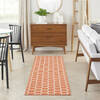 Nourison Reversible Indoor Outdoor Orange Runner 22 X 80 Area Rug  805-153599 Thumb 1