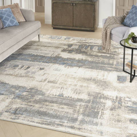 Nourison Solace Grey 80 X 100 Area Rug  805-153796 Image 1