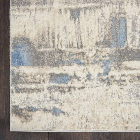 Nourison Solace Grey 80 X 100 Area Rug  805-153796 Image 3