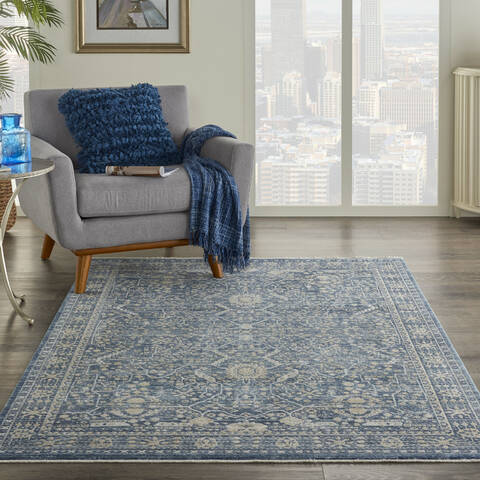 Nourison Silken Weave Blue 310 X 510 Area Rug 805-153852 Image 1