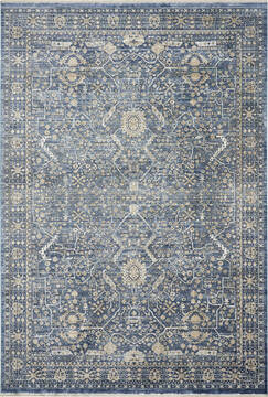 Nourison Silken Weave Blue Rectangle 4x6 ft Polyester and Luxcelle Carpet 153852